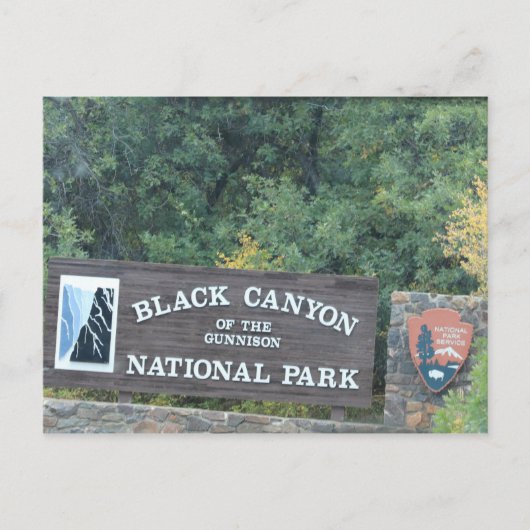 Zwarte Canyon van de Gunnison Briefkaart (Voorkant)