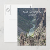 Zwarte Canyon van de Gunnison Briefkaart (Voorkant / Achterkant)