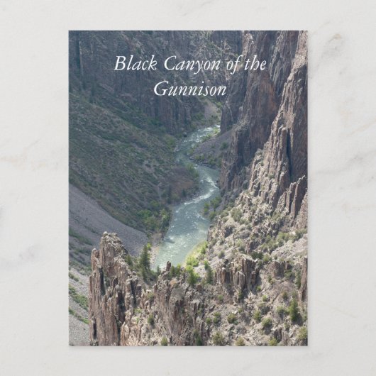 Zwarte Canyon van de Gunnison Briefkaart (Voorkant)