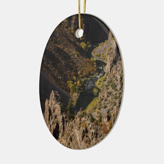 Zwarte Canyon van de Gunnison Keramisch Ornament (Links)