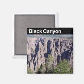 Zwarte Canyon van de Gunnison NP Magneet (Voorkant / Achterkant)