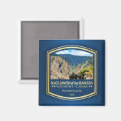 Zwarte Canyon van de Gunnison (PF1) Magneet (Voorkant / Achterkant)