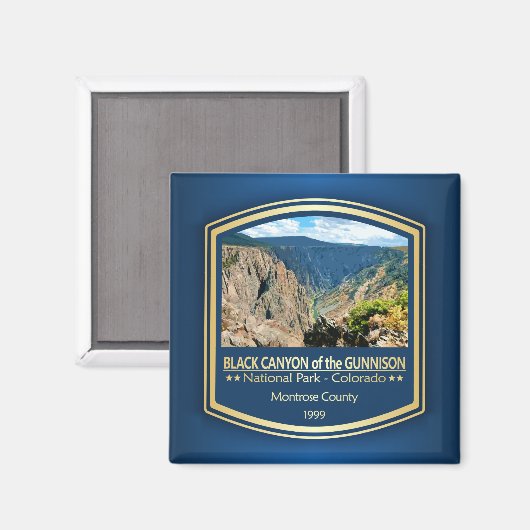 Zwarte Canyon van de Gunnison (PF1) Magneet (Voorkant / Achterkant)