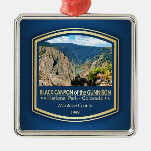 Zwarte Canyon van de Gunnison (PF1) Metalen Ornament (Voorkant)