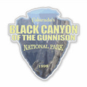 Zwarte Canyon van de Gunnison (pijlpunt) Sticker (Voorkant)