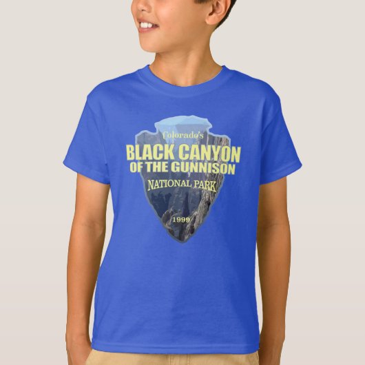 Zwarte Canyon van de Gunnison (pijlpunt) T-shirt (Voorkant)