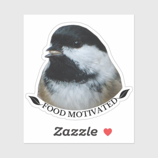 Zwarte-caps Chickadee - Voedsel Gemotiveerd Sticker (Vel)