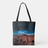 ZWARTE CAR NEAR ROCK FORMATIONS TOTE BAG (Achterkant)
