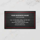 Zwarte Carbon Fiber Auto Slepen Service Sleepwagen Visitekaartje (Achterkant)