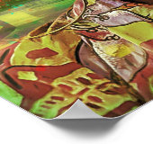 Zwarte Caribische vrouw met dreads Poster (Hoek)