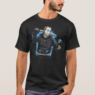 Zwarte Carolina 5 AJ5 Horror Sneaker Grafisch T-shirt
