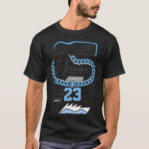 Zwarte Carolina 5 AJ5 Ketting Sneaker Grafisch T-shirt