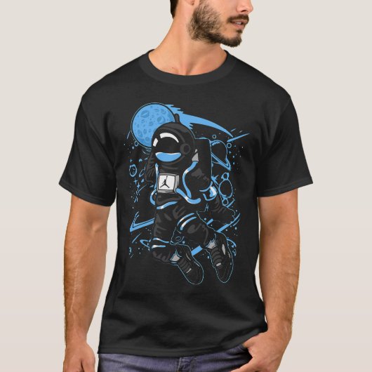 Zwarte Carolina 5 AJ5 Space Explorer T-shirt (Voorkant)
