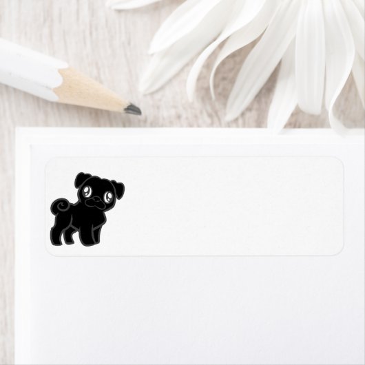 zwarte cartoon etiket (Insitu)