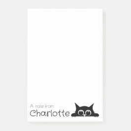 Zwarte cartoon kat naam voor meisjes post-it® notes