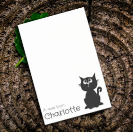 Zwarte cartoon kat naam voor meisjes post-it® notes
