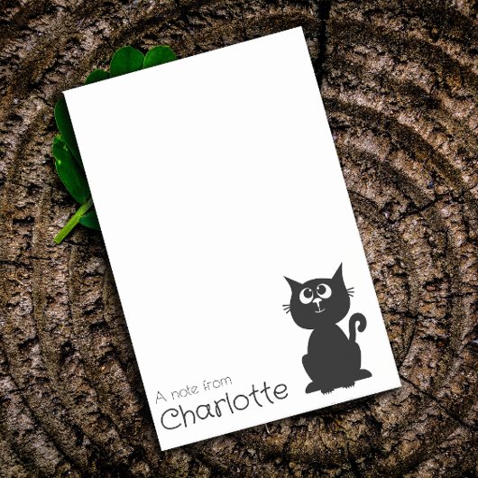 Zwarte cartoon kat naam voor meisjes post-it® notes