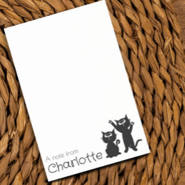Zwarte cartoon katten naam post-it® notes