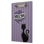 Zwarte cartoon paarse maaide klembord (Links)