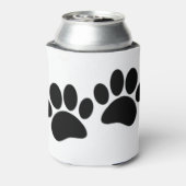 Zwarte Cartoon-puppierprinters Blikjeskoeler (Blikje Achterkant)