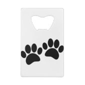 Zwarte Cartoon-puppierprinters Creditkaart Flessenopener (Achterkant)