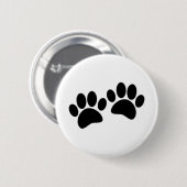 Zwarte Cartoon-puppierprinters Ronde Button 5,7 Cm (Voorkant /achterkant)
