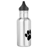 Zwarte Cartoon-puppierprinters Waterfles (Links)
