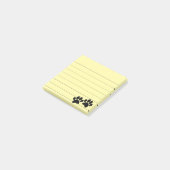 Zwarte Cartoon zwart papier met klauw, 3x3 ingebla Post-it® Notes (Schuin)