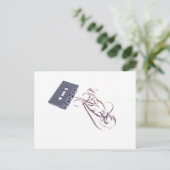 zwarte cassette briefkaart (Staand voorkant)