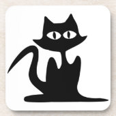 ZWARTE CAT BIER ONDERZETTER (Voorkant)