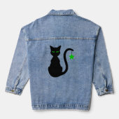 Zwarte Cat denim jas Denim Jacket (Achterkant)