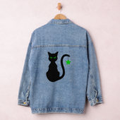 Zwarte Cat denim jas Denim Jacket (Hangar)
