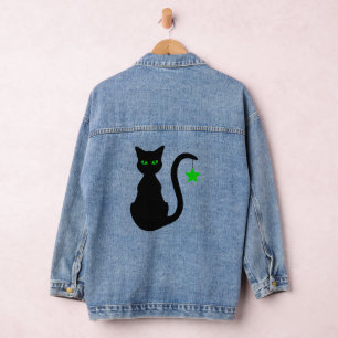 Zwarte Cat denim jas Denim Jacket