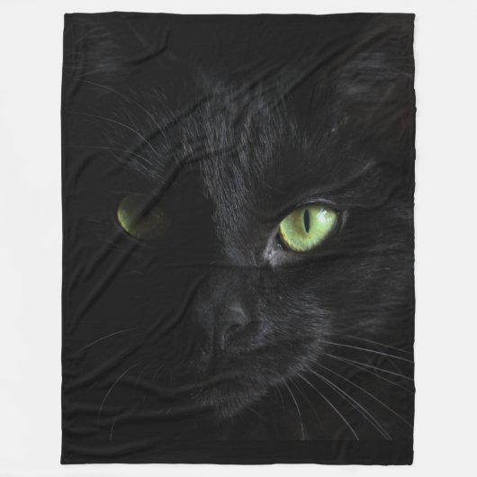 ZWARTE CAT FLEECE DEKEN (Voorkant)