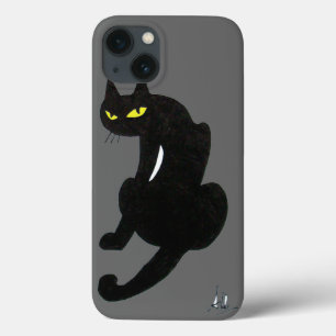 ZWARTE CAT grijs iPhone 13 Hoesje