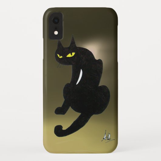 ZWARTE CAT grijs Case-Mate iPhone Case (Achterkant)
