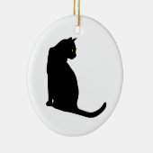 ZWARTE CAT KERAMISCH ORNAMENT (Rechts)
