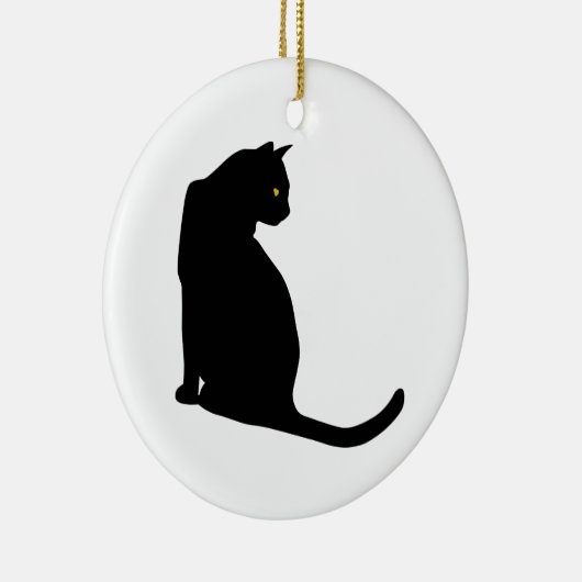 ZWARTE CAT KERAMISCH ORNAMENT (Rechts)