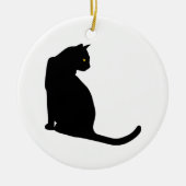 ZWARTE CAT KERAMISCH ORNAMENT (Voorkant)