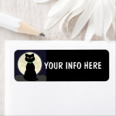 ZWARTE CAT-LABELS VOOR TERUGKEER ADRES ETIKET (Insitu)
