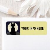 ZWARTE CAT-LABELS VOOR TERUGKEER ADRES ETIKET (Insitu)