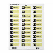 ZWARTE CAT-LABELS VOOR TERUGKEER ADRES ETIKET (Full Sheet)