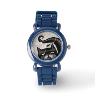 ZWARTE CAT LOVER ART WRIST WATCH HORLOGE