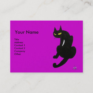 ZWARTE CAT, Paars Violet Pearl Paper Visitekaartje