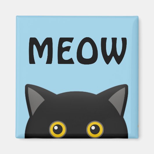 ZWARTE CAT-PEEKMAGNALEN MAGNEET (Voorkant)