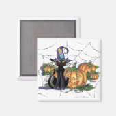 ZWARTE CAT, PET, WEB EN JACK, DOOR SHARON SHARPE MAGNEET (Voorkant / Achterkant)