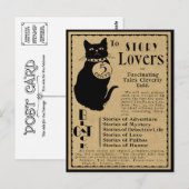  'ZWARTE CAT'-RECLAME VOOR VERPLICHTE VERLIEZEN BRIEFKAART (Voorkant / Achterkant)