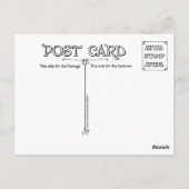  'ZWARTE CAT'-RECLAME VOOR VERPLICHTE VERLIEZEN BRIEFKAART (Achterkant)