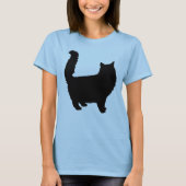ZWARTE CAT SILHOUETTE ART T-SHIRS T-SHIRT (Voorkant)