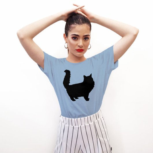 ZWARTE CAT SILHOUETTE ART T-SHIRS T-SHIRT